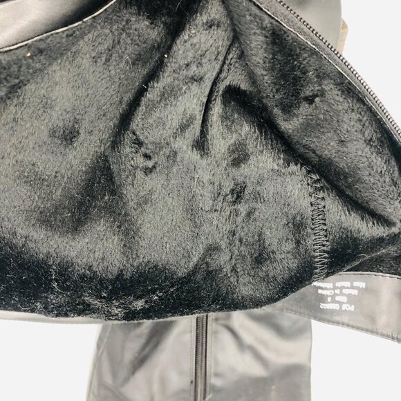 black mid calf boots zip up po#000602 1" heel buckles size 8 READ - Picture 6 of 6